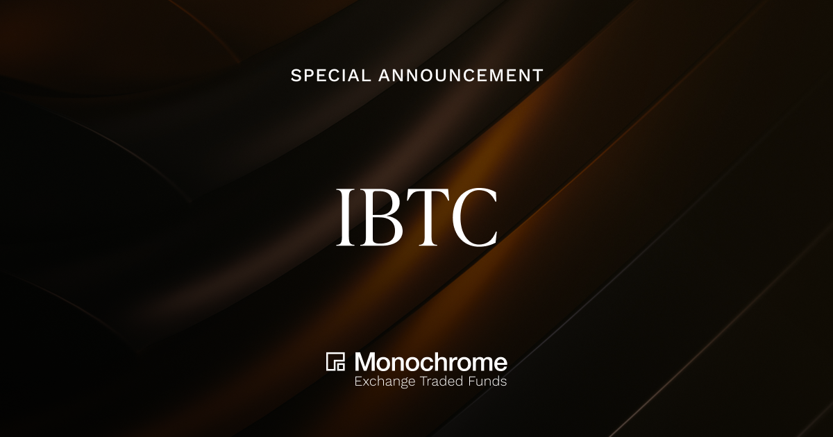 Monochrome Introduces IBTC Adviser Program, Fee Rebate to In-specie Subscriptions to IBTC: Monochrome Bitcoin ETF